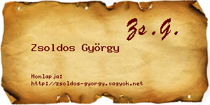 Zsoldos György névjegykártya