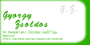 gyorgy zsoldos business card